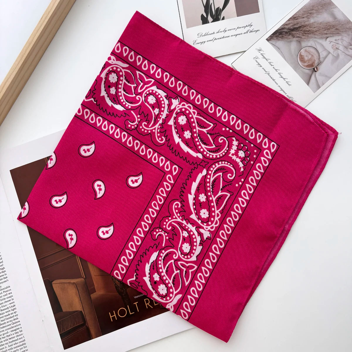 Ansoff unisex bandana hairband with paisley pattern, versatile headwrap, wristband, and square scarf for men and women.