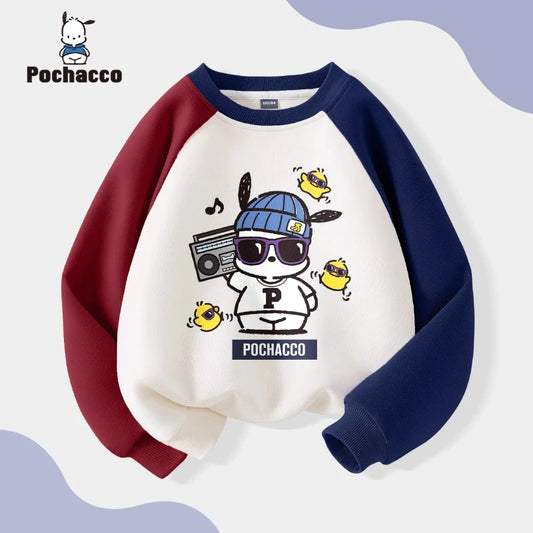 Baby Girls Cotton Clothes Top Kid Cute Pochacco Printed Pullover Children Autumn Fashion Long Sleeve T-shrits Boy Clothes