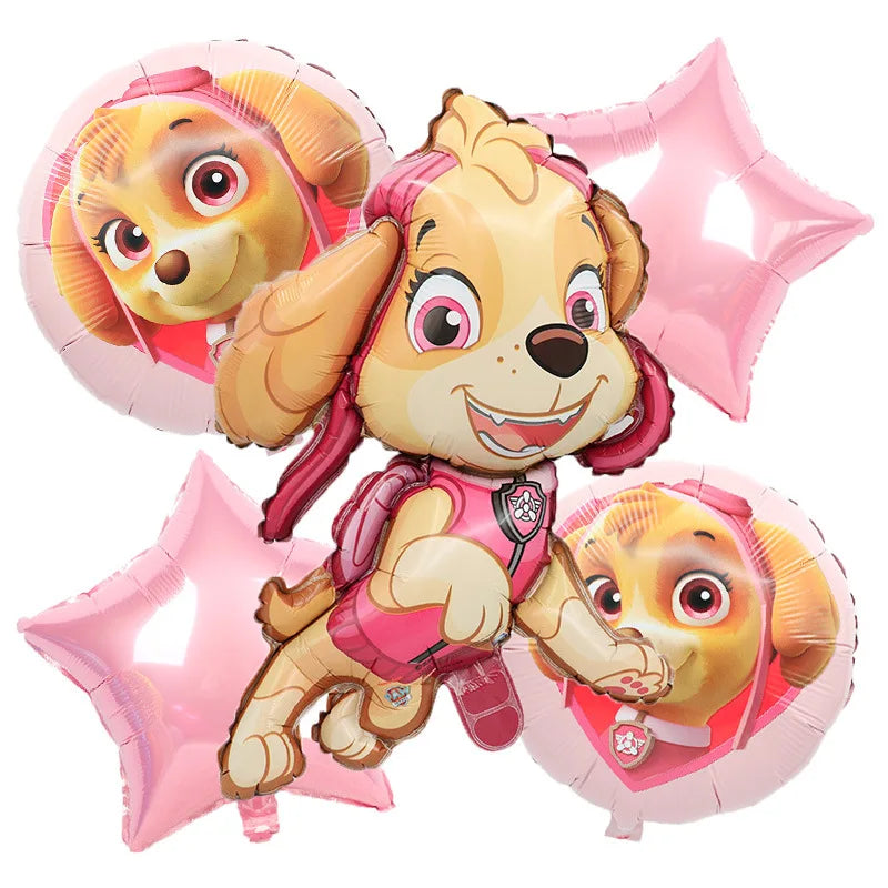 Paw Patrol Birthday Decoration Party Supplies Set Balloons Backdrop Plate Cup Cake Topper Paw Patrol Stickers Banner Party Favor