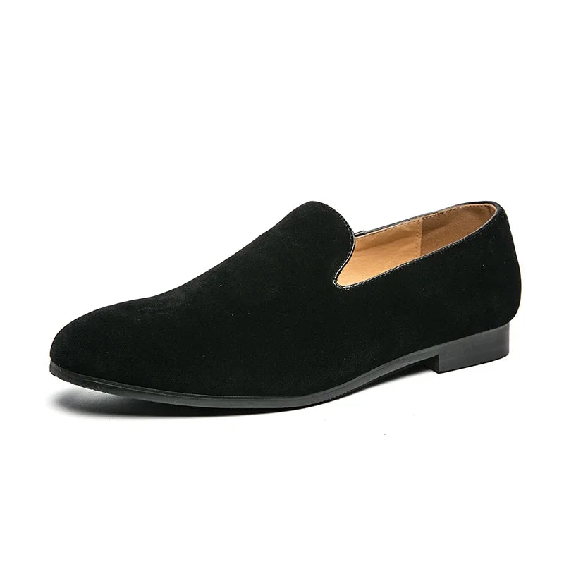 Fashionable Men's Suede Shoes Soft Soles Comfortable Loafers Versatile Men's Casual Flat Shoes Green New Style Free Delivery - Acros