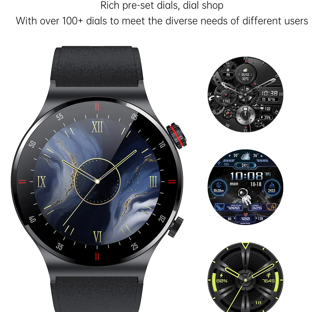 Luxury QW33 Smart Watches Men NFC Wireless Call Fitness Waterproof Sports Wrist Intelligent Smartwatches for Women Android 2025