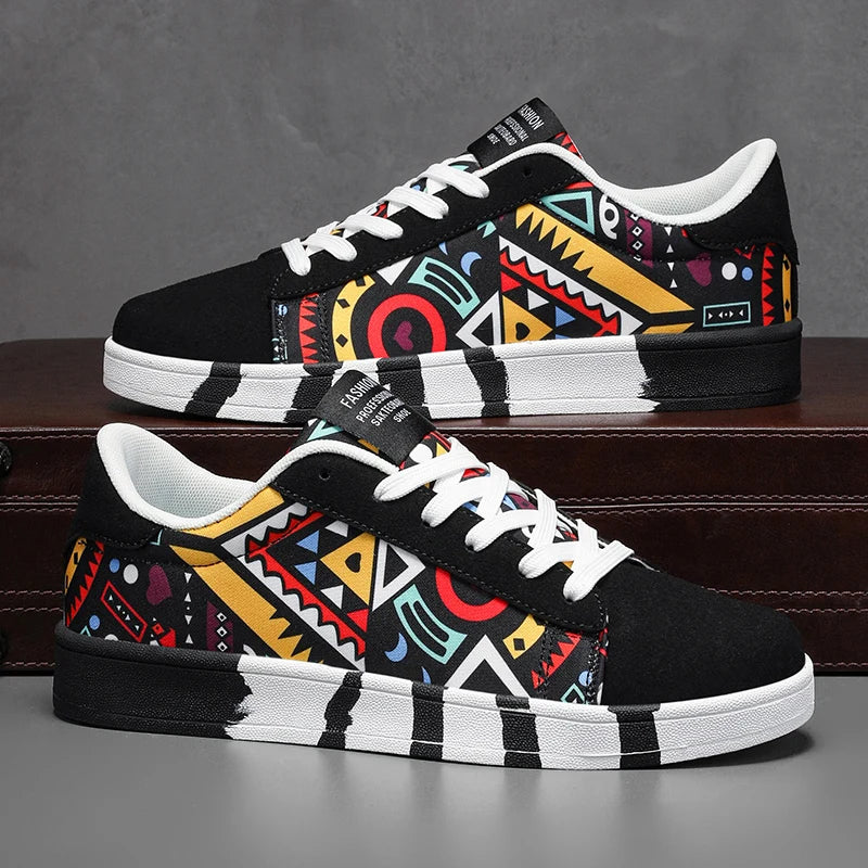 Ansoff men's flat-bottomed outdoor sneakers in colorful design, featuring non-slip soles and high-quality comfort for fitness and leisure.