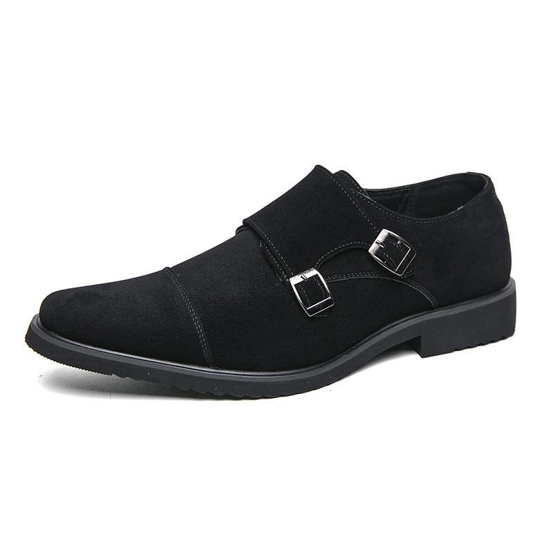 Hot Selling Men's Suede Shoes Europe America Anti-skid Flat Shoes Fashionable Loafers Men's Work Shoes Soft Soled Dress Shoes - Acros