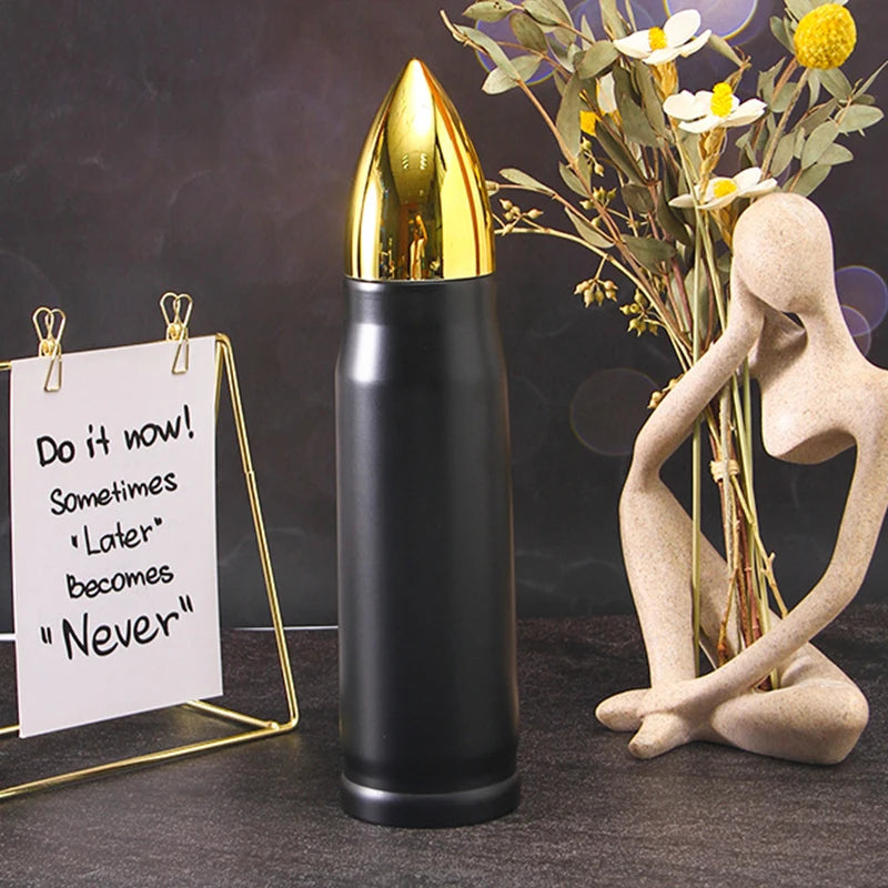 Thermo Bottle Stainless Steel Vacuum Shell Insulated Cup Portable Large Capacity Bullet Water Bottle Keeps Cold And Heat Gift