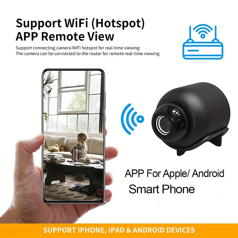 New X5 Mini Camera 1080P Clear Night Vision Lightweight Portable Premium Cams Motion Detection Wireless WiFi Surveillance Camera - Acros