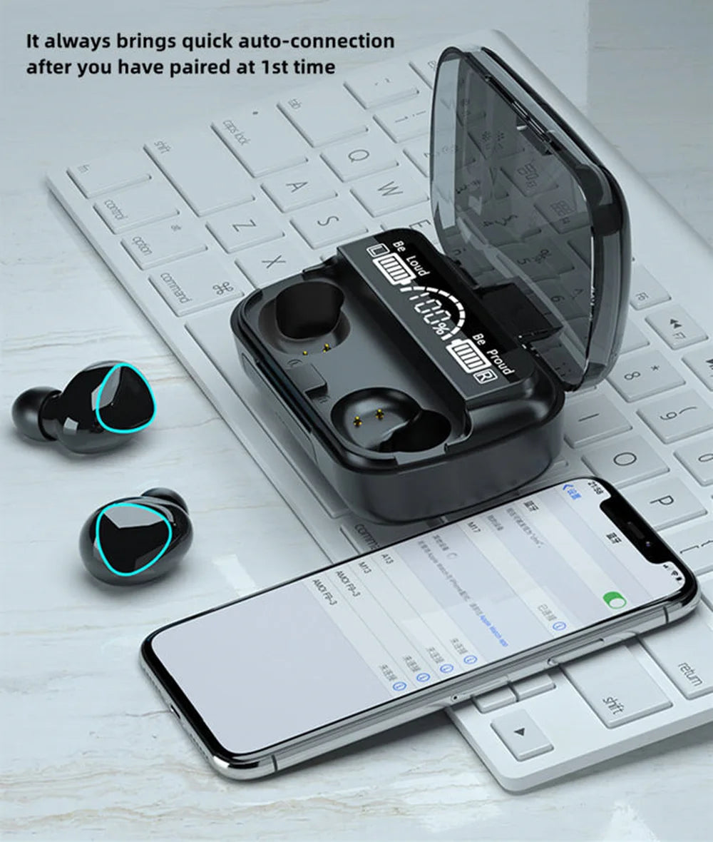 New Arrival M10 Earphone Wireless Headset High Quality Perfect Sound Earbuds Sports Game Music BT Headphone with Power Bank - Acros