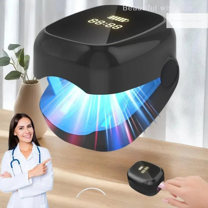 Nail Fungus Laser Device 470NM Blue Light+910NM Ultra-Pulsed Invisible Laser Wireless Cold Laser Therapy Nail Cleaning Nail Care
