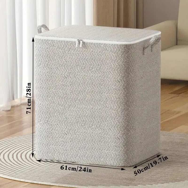 1pc Household Large Capacity Storage Bag Non-woven Material, Closet Wardrobe Organizer Can Be Used For Quilt Clothing, Toys - Acros