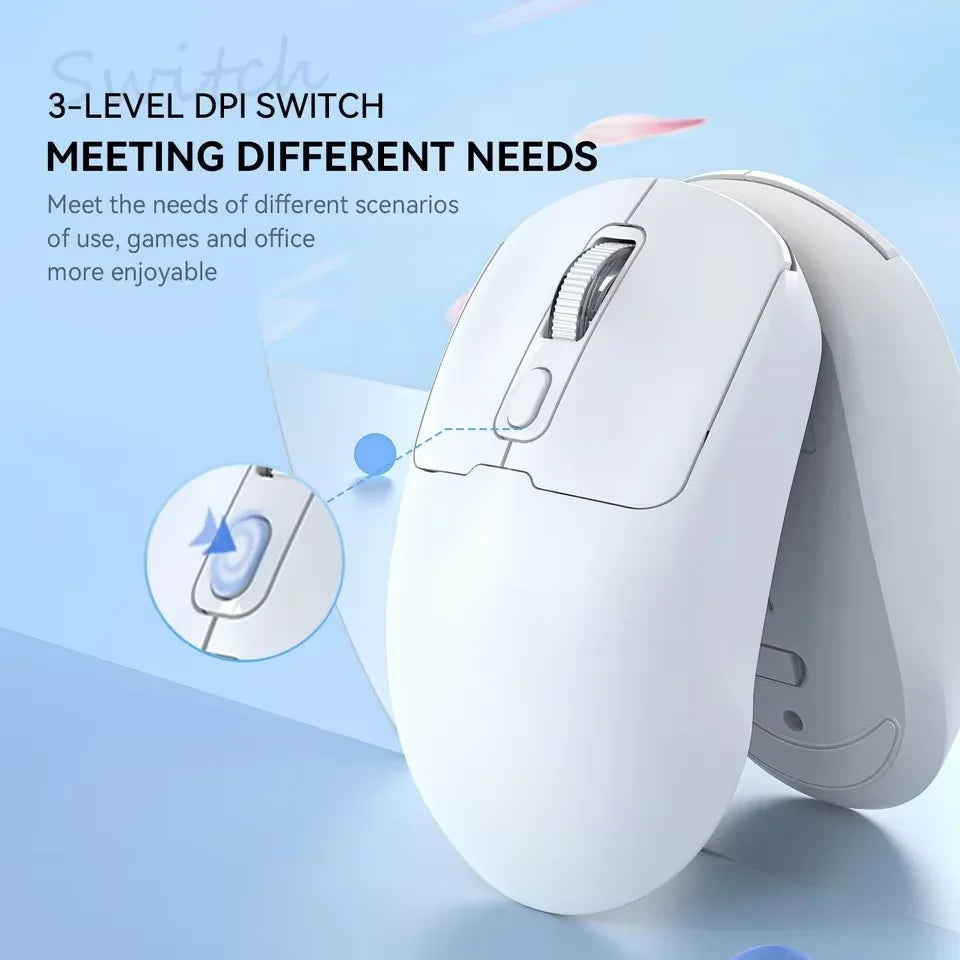 2.4G Wireless Mouse Bluetooth 5.4 Gaming Mouse Ergonomic Mice 800-1200-1600 DPI Mouse Rechargeable Office Mice for PC Laptop - Acros