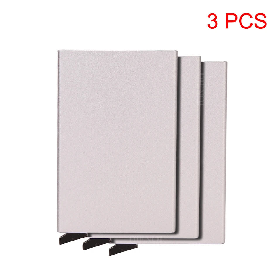 Rfid Smart Wallet Card Holder Metal Thin Slim Men Women Wallets Pop Up Minimalist Wallet Small Black Purse Vallet Walets for Men - Acros