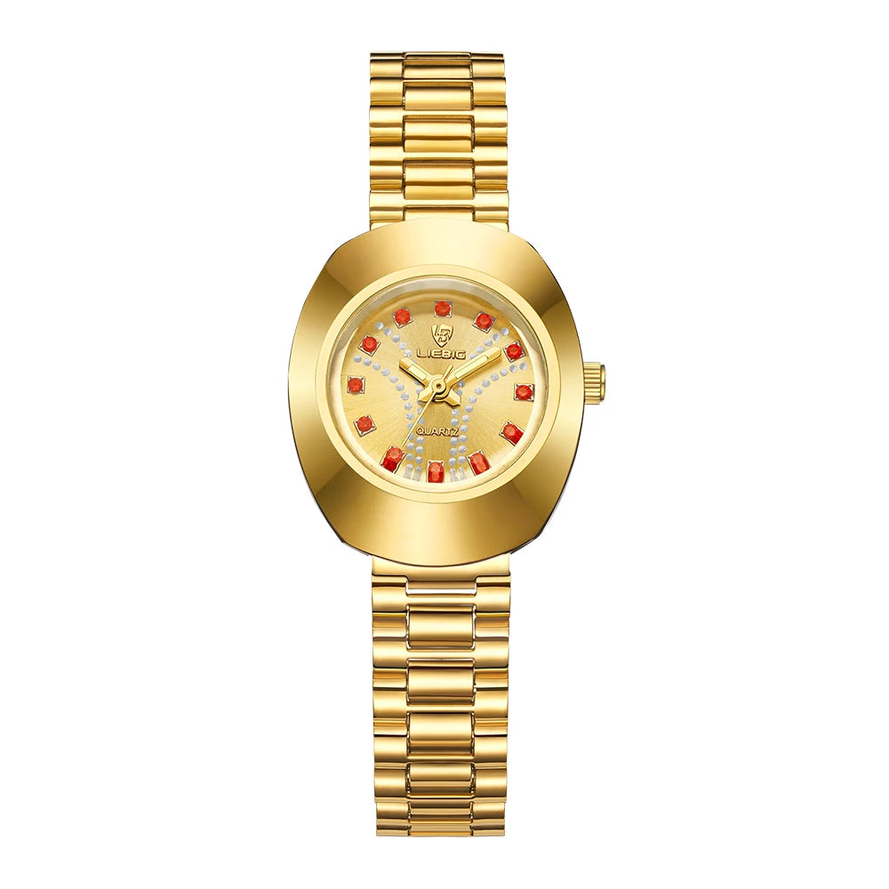 2023 Fashion watches For Men luxury golden Quartz Waterproof All-Steel Wristwatch Relogio Feminino Casual Male Clock L1021 - Acros