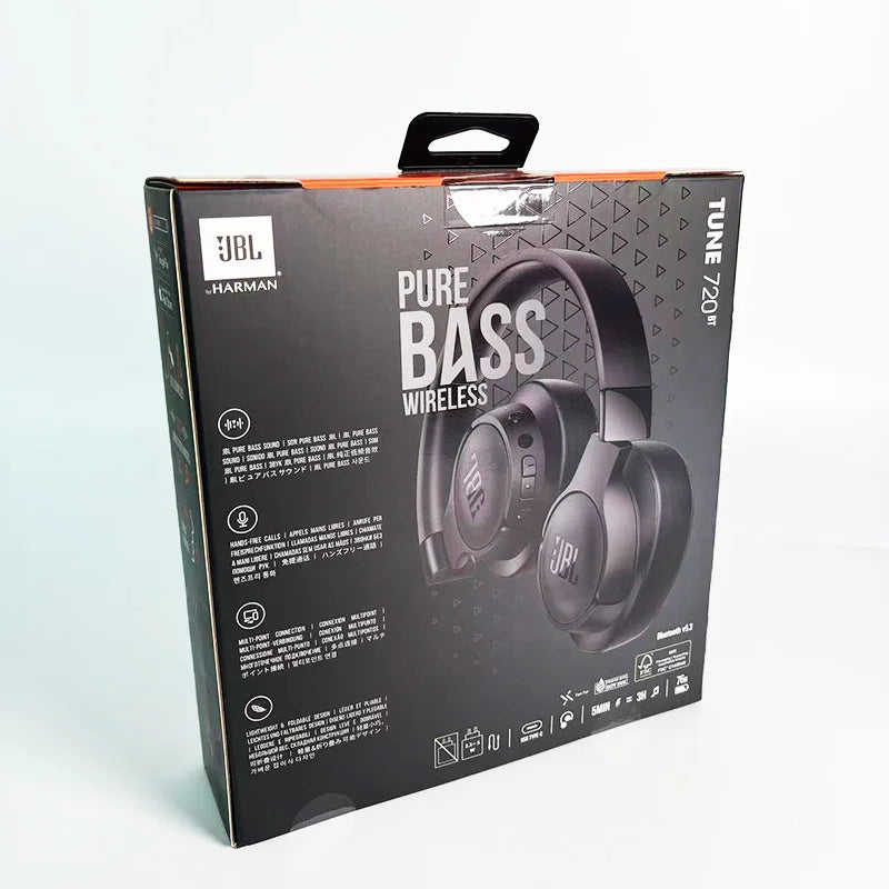 JBL Tune 720BT Wireless Over-Ear Headphones, Bluetooth 5.3, 76H Battery, Pure Bass Sound, Foldable & Lightweight Design