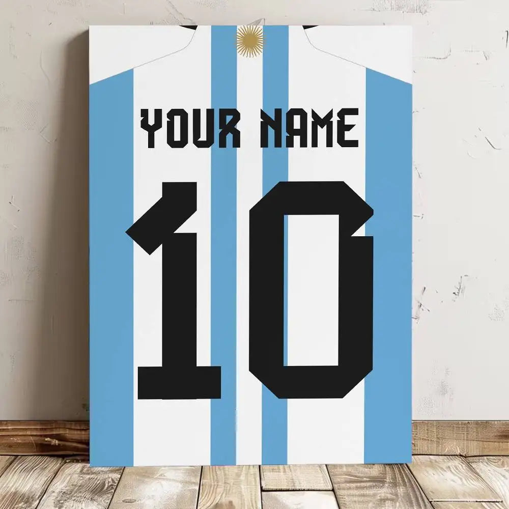 High-quality waterproof football jersey name poster wall art sticker for bar or living room decor by Ansoff.