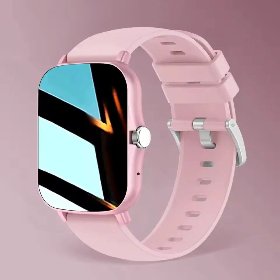 Ansoff smart watch with 2.01-inch HD display, showing weather forecast, message preview, and sport modes for men and women.