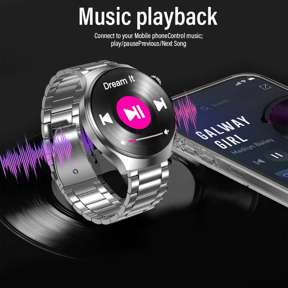 Ansoff G.L Wear 2025 men's smart watch with HD display, health tracking, Bluetooth calling, voice assistant, and sports features.
