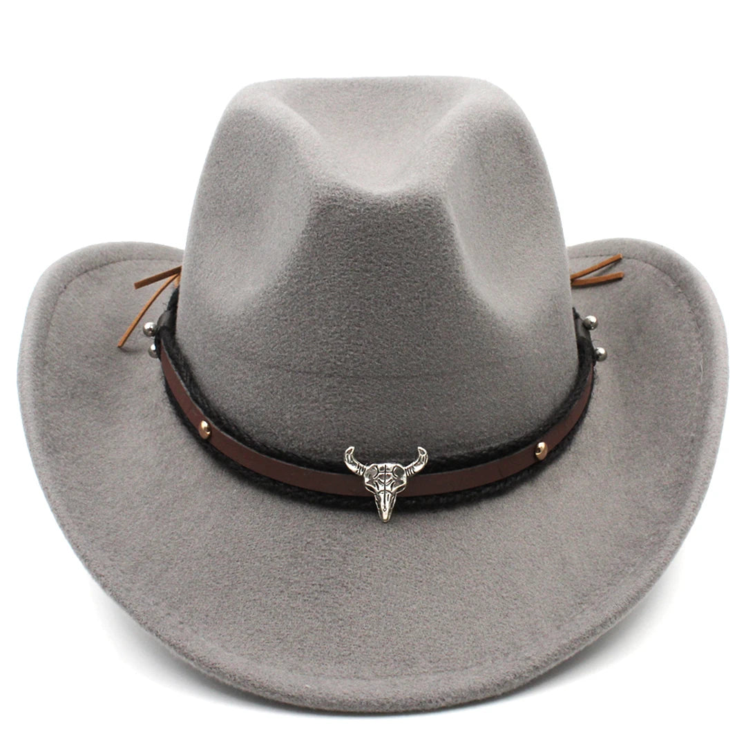 Unisex kids Western cowboy hat by Ansoff, featuring a classic cowgirl style with a wide brim, perfect for costumes and parties.