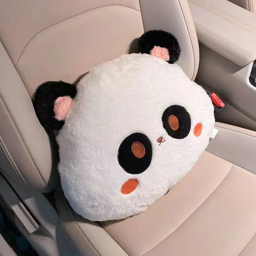 Creative Cartoon Rabbit Panda Auto Car Seat Head Neck Rest Cushion Headrest Pillow Plush Pad Car Safety Decorative Car Pillow
