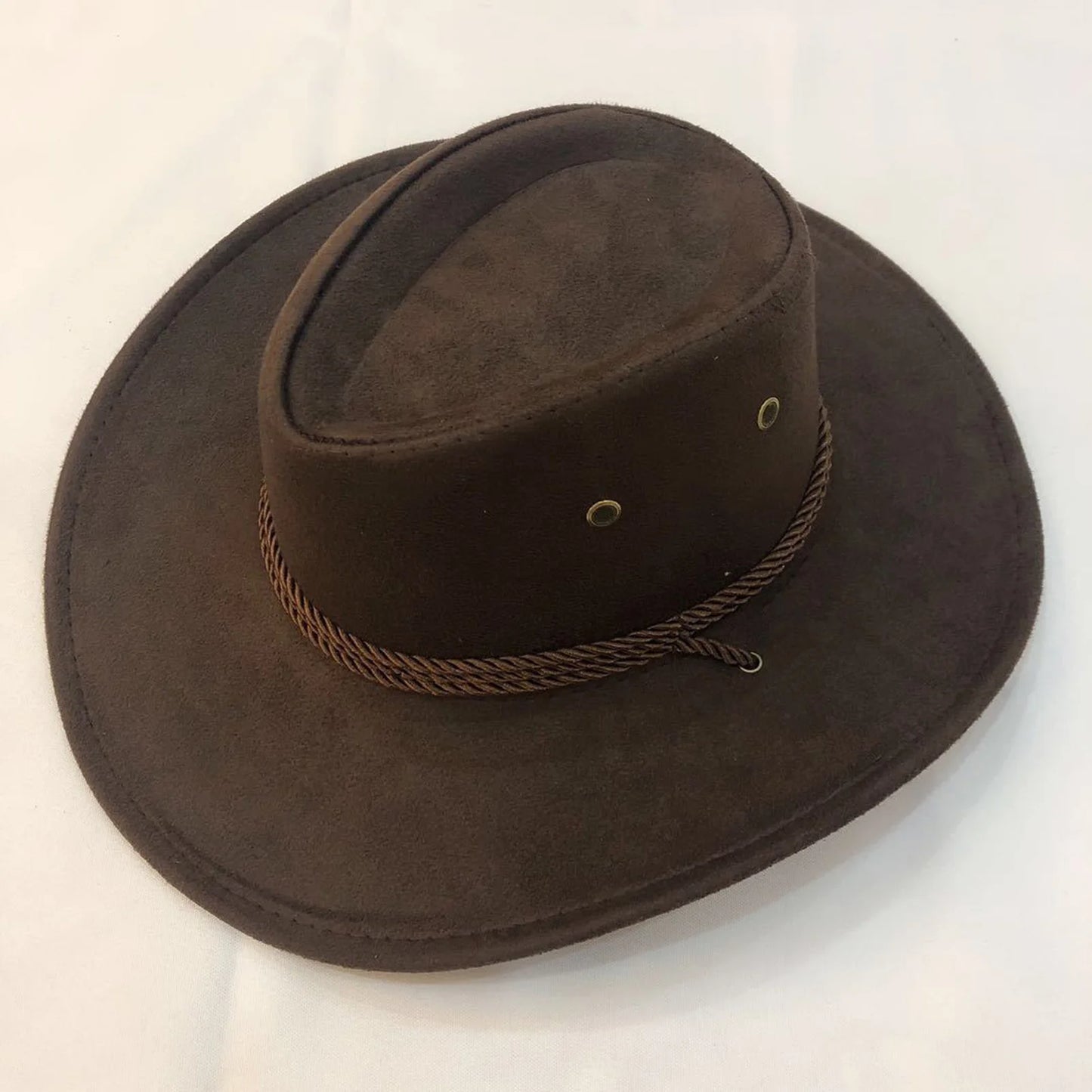Ansoff classic Western cowboy hat with adjustable neck drawstring, vintage cattleman style for dress-up or costume events.