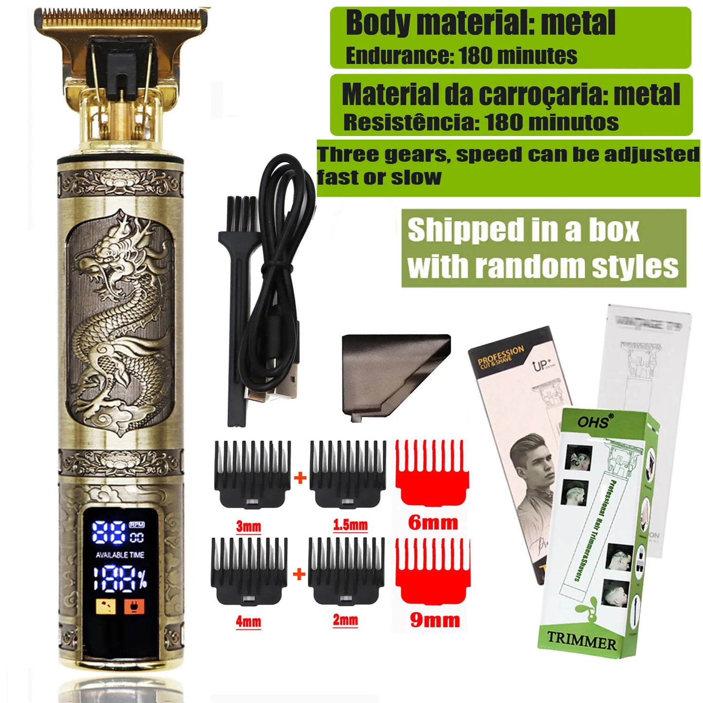 T9 Hair Clipper Repair Beard Shaving Body Hair Trimmer Clippers Electric Machine Men Haircut Machine 0mm Barber Shaver - Acros