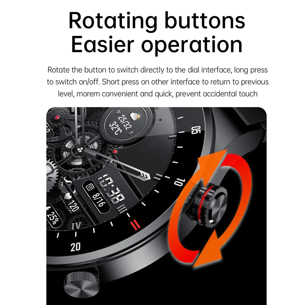 Luxury QW33 Smart Watches Men NFC Wireless Call Fitness Waterproof Sports Wrist Intelligent Smartwatches for Women Android 2025