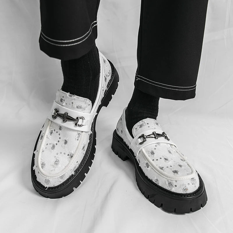 Hot selling thick soled men's shoes Trendy brand designer style Outdoor fashion street walking Daily Young Work Shoes 38-46 - Acros