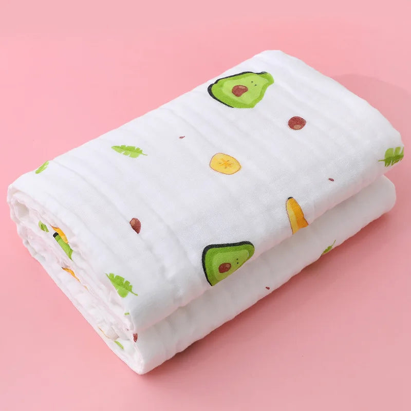 Soft cotton baby bath towel and washcloth set by Ansoff, includes a 4-layer gauze swaddle and bathrobe for newborns.