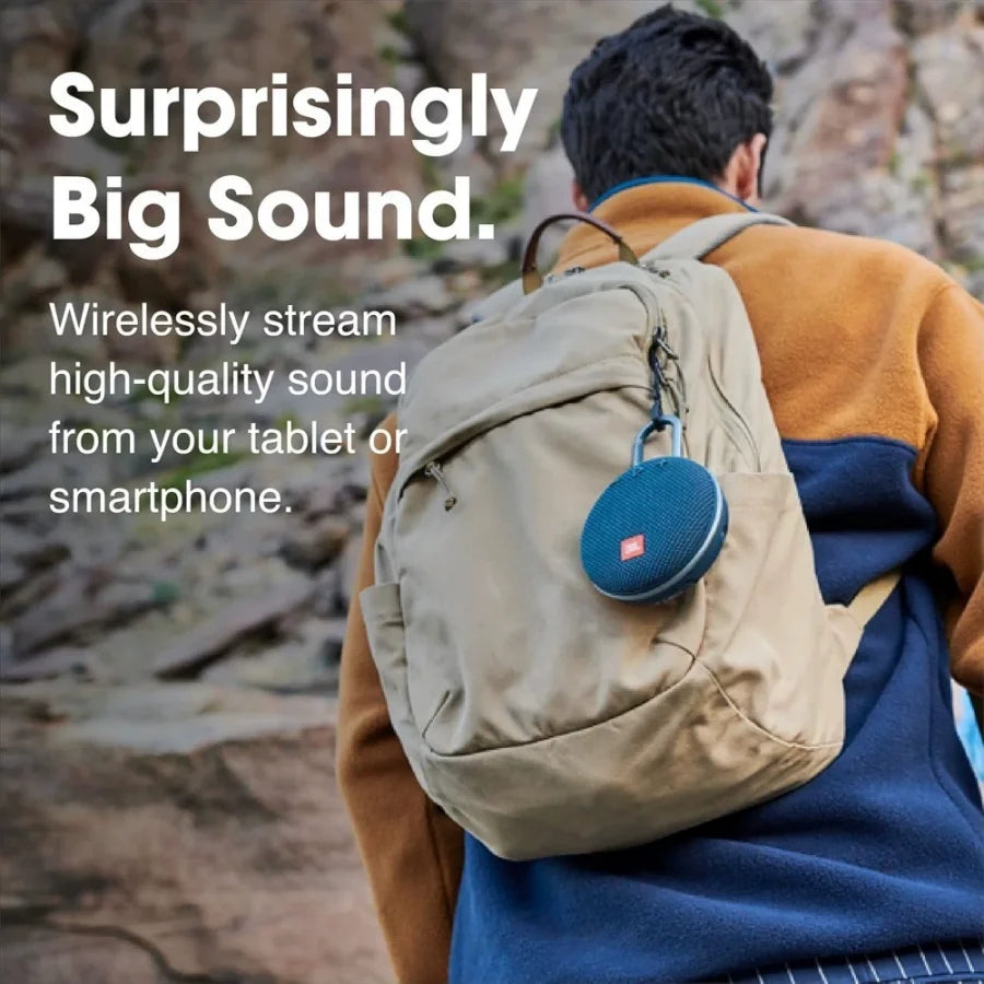 90% New Used JBL Clip 3 Portable Wireless Speaker IPX7 Waterproof Pure Bass Sound 10H Playtime Carabiner for Outdoor Use Mini