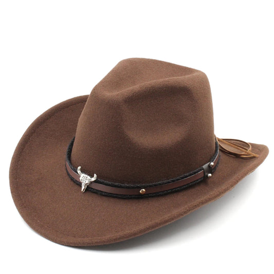 Unisex kids cowboy hat by Ansoff featuring a western style cowgirl cap for Halloween, Christmas, or birthday costume parties.