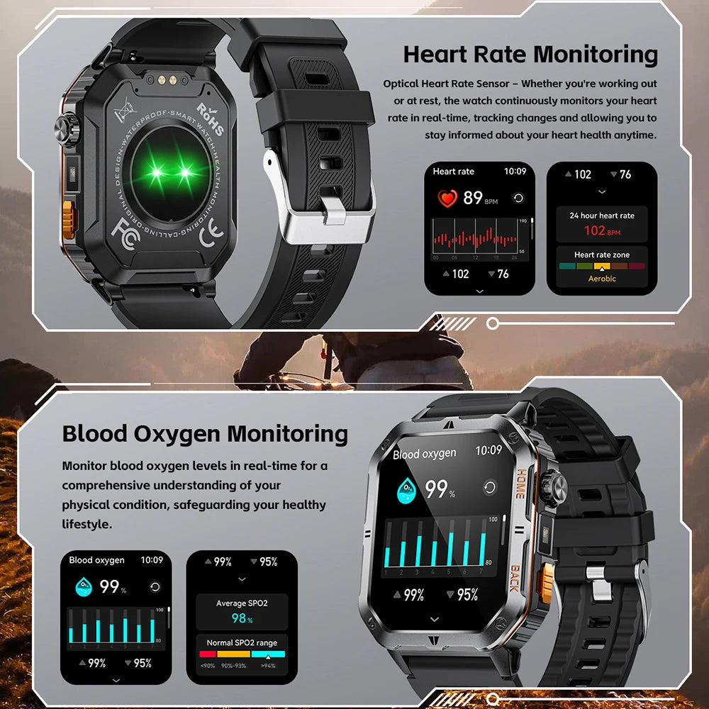 1000mAh Battery Sports Smart Watches for Man New High-End Smartwatch 2025 Android Electronics Clock Watch for IOS Android Phones