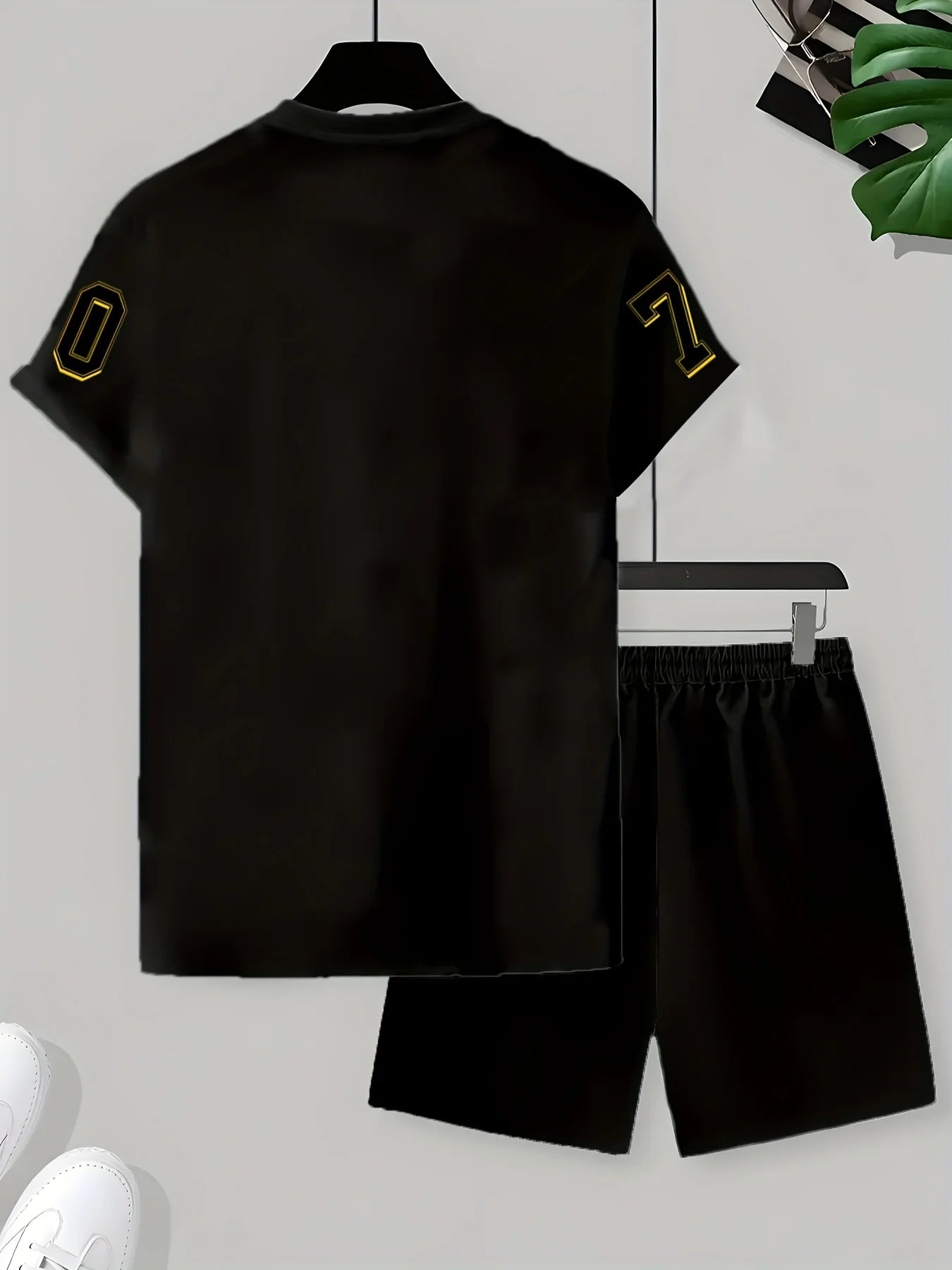 Men's summer casual suit by Ansoff featuring lightweight, breathable fabric with digital 3D pattern printing for stylish comfort.