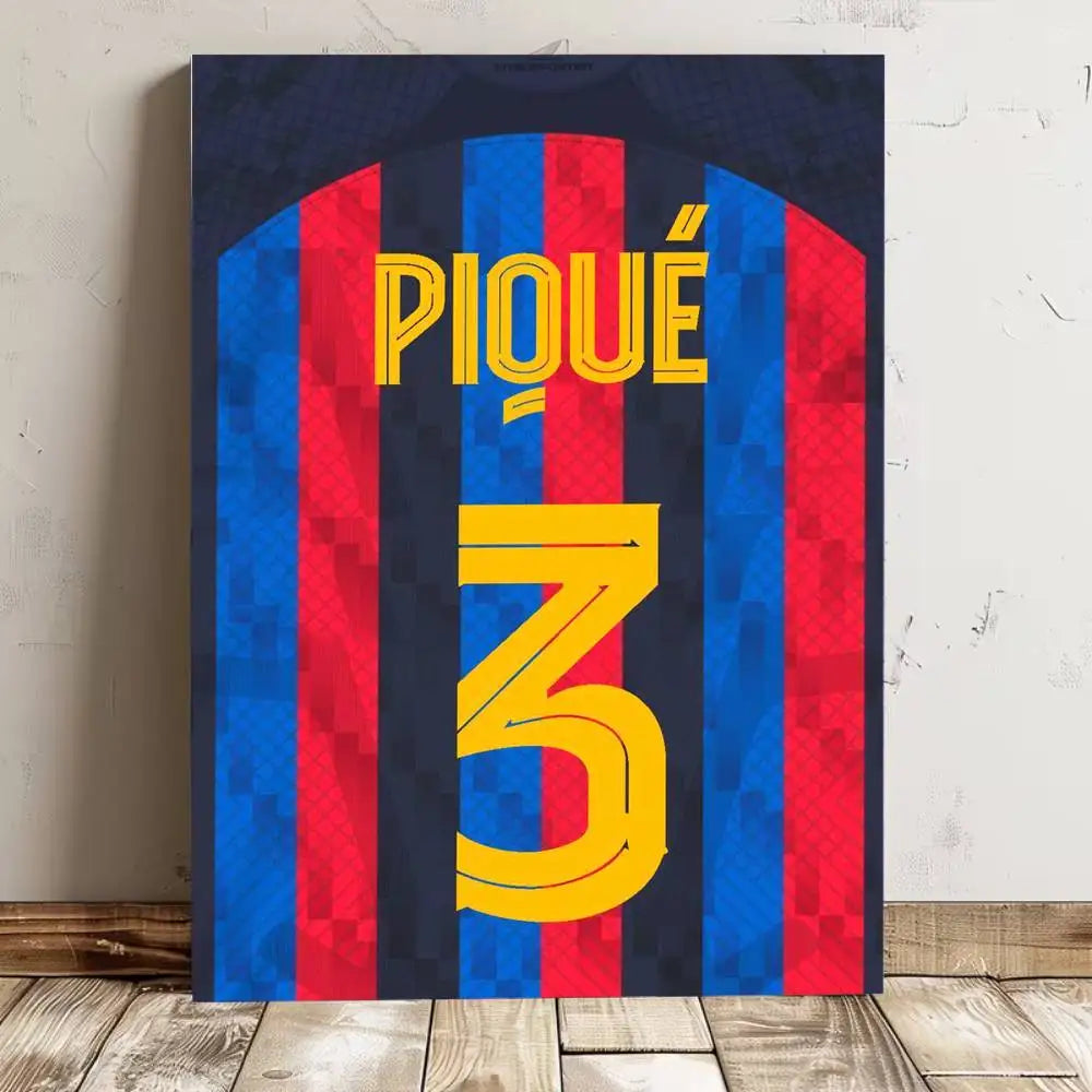 High-quality waterproof wall art sticker featuring a football jersey name poster by Ansoff, ideal for bar or living room decor.