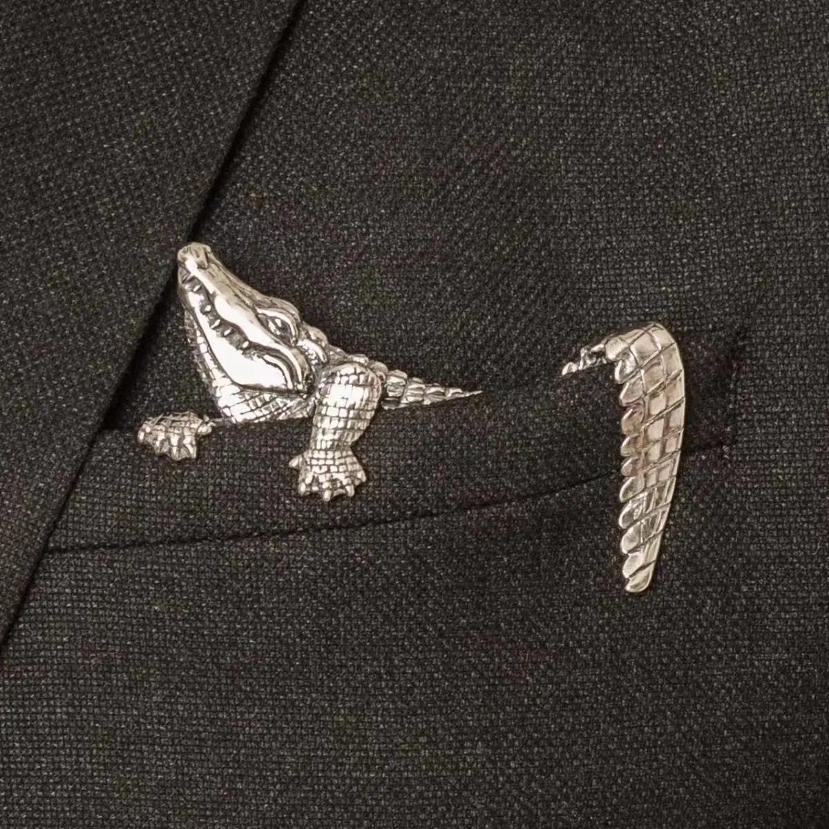 Ansoff crocodile, tiger, and octopus animal brooches for men and women, vintage-style jewelry for suit or coat accessories.