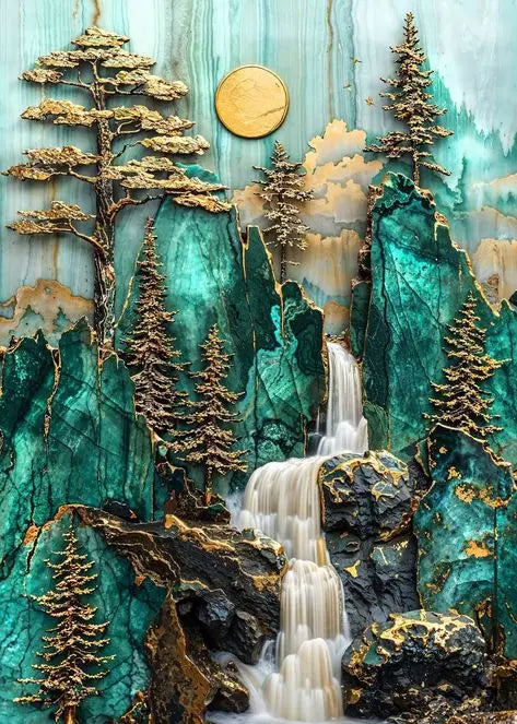 Diamond Mosaic Golden Bonsai Sanctuary Art Diamond Painting New Series 2025 Green Tree Diamond Embroidery Cross Stitch Home Gift