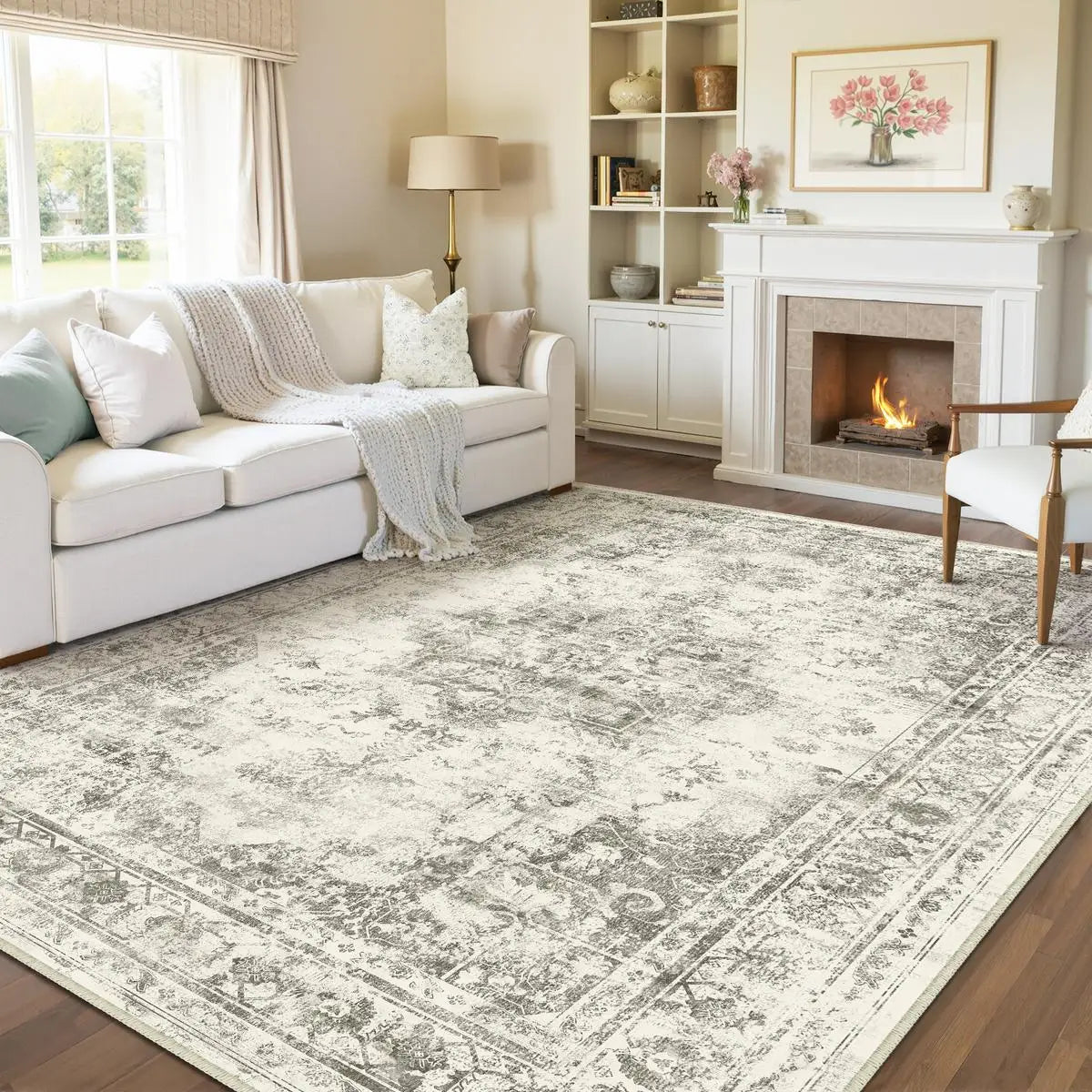 VIKAMA Nordic Light Luxury Large Carpet Living Room Sofa Tea Table Carpet Bedroom Bedside Carpet Modern Simple Home Decoration
