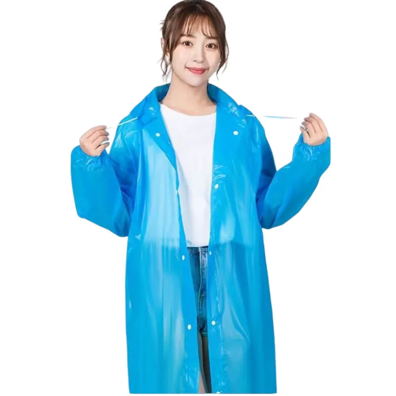 Fashion Adult Raincoat Thickened Waterproof Kids EVA Rain Coat Clear Transparent Suit Raincoats Tour Waterproof Rainwear