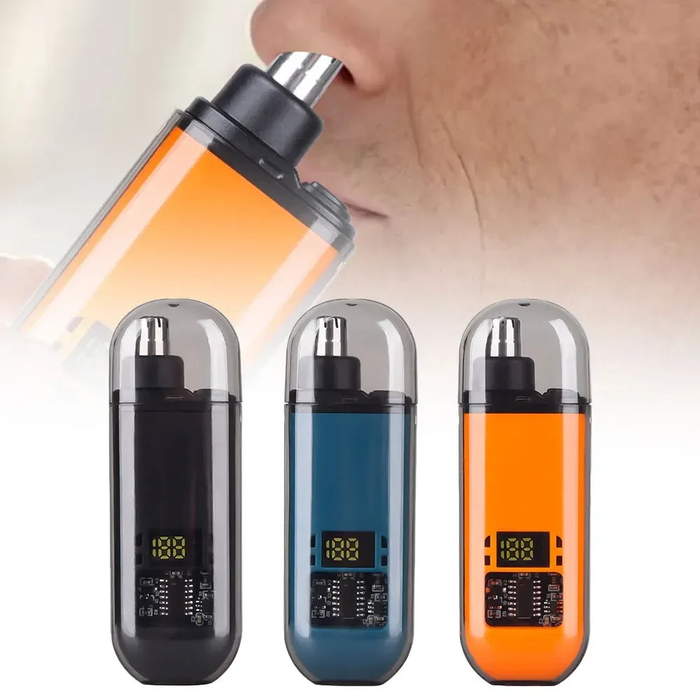 2 In 1 Electric Portable Ear And Nose Hair Trimmer Clipper 2024 Professional Painless Portable Eyebrow For Men - Acros