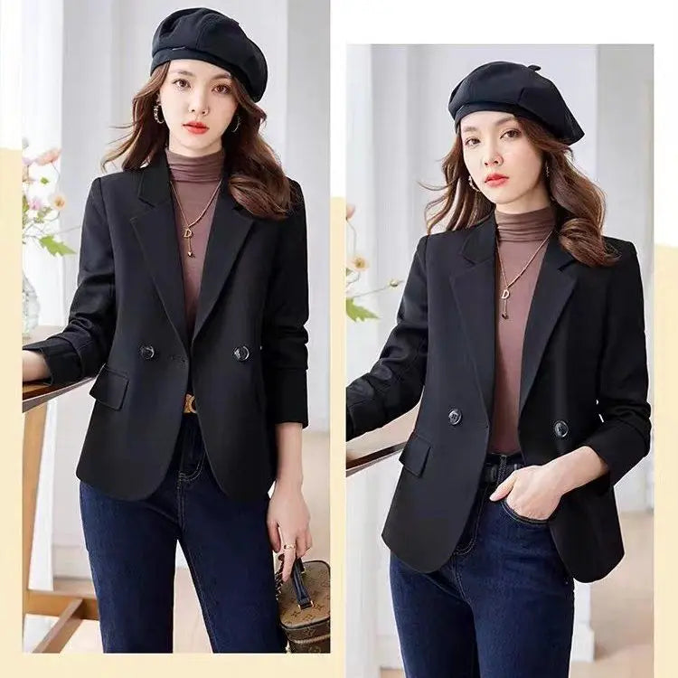 Women's suit jacket by Ansoff, casual autumn design, small fit, stylish and versatile for a polished, modern look.