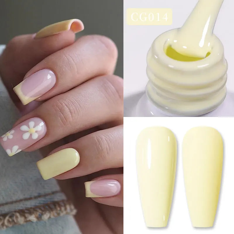 BORN PRETTY Jelly Nude Gel Nail Polish 10ml Light Pink Peach Translucent Color UV Light Cure Gel Varnish Nail Art DIY at Home - Acros