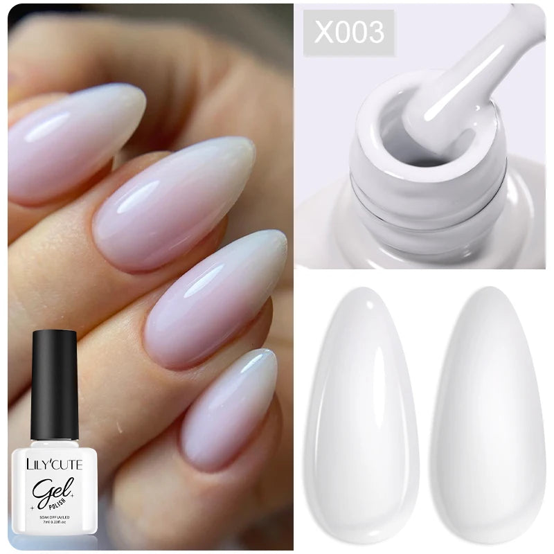 LILYCUTE 5ML Champagne Gold Reflective Glitter Liner Gel Nail Polish Bright Sparkling French Semi Permanent Nail Painting UV Gel