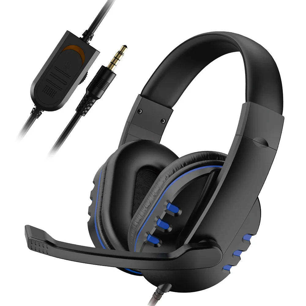 Headphones 3.5mm Wired Gaming Headset Earphones Music For PS4 Play Station 4 Game PC Chat computer With Microphone - Acros