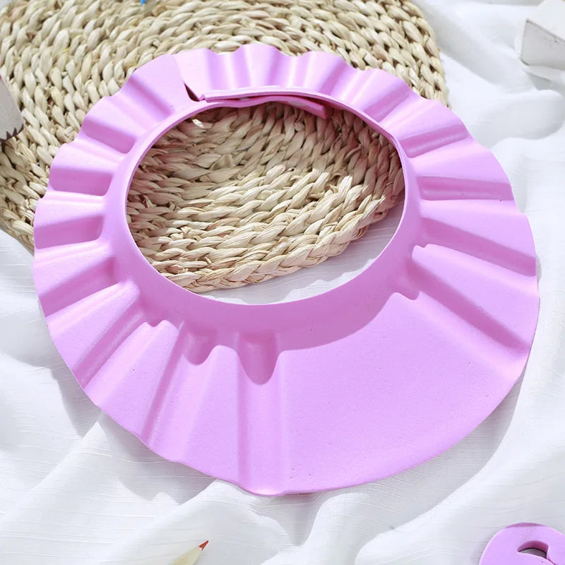 Baby Shower Soft Cap Adjustable Hair Wash Hat for Kids Ear Protection Safe Children Shampoo Bathing Shower Protect Head Cover - Acros