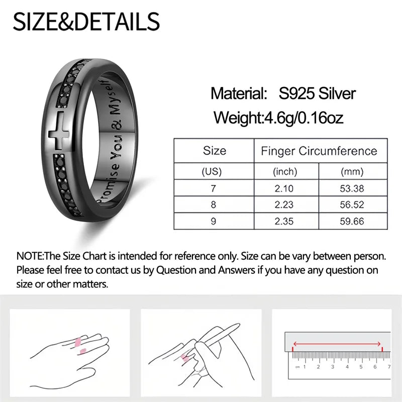 2026 Popular 925 Sterling Silver Black Retro Ring High Quality Original For Men Fine Birthday Graduation Cool Jewelry Gifts