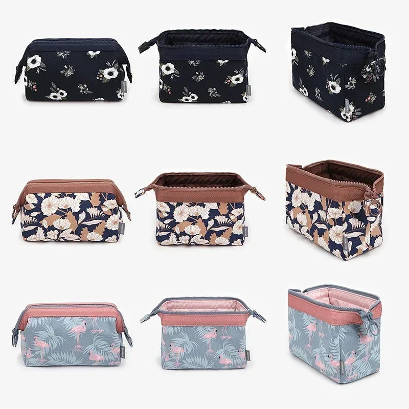 Ansoff animal-themed makeup bag and travel toiletry pouch with multiple compartments for cosmetics and beauty essentials.