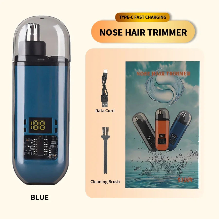 2 In 1 Electric Portable Ear And Nose Hair Trimmer Clipper 2024 Professional Painless Portable Eyebrow For Men - Acros
