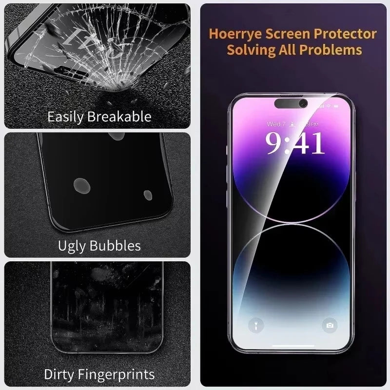 Privacy Screen Protector For iPhone 16 13 15 11 12 14 17 Pro Max Air 16e Anti-spy Glass For iPhone 13 12 Mini 7 8 16 Plus SE XR - Acros