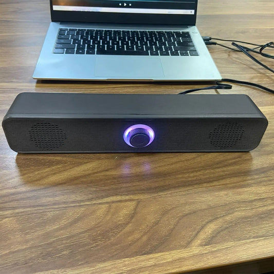 Desktop Speakers Desktop Computer Speakers Loud Sound Deep Bass Soundbar For Monitor Projector Stage Office Tablet Desk
