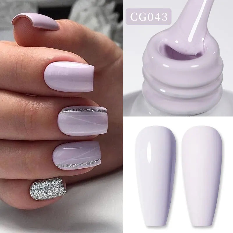 BORN PRETTY Jelly Nude Gel Nail Polish 10ml Light Pink Peach Translucent Color UV Light Cure Gel Varnish Nail Art DIY at Home - Acros