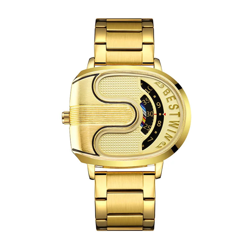 Men Watches Top Brand Luxury Golden Unique Design Wrist Watches For Men Stainless Steel Quartz Male Clock relogio masculino 2025 - Acros
