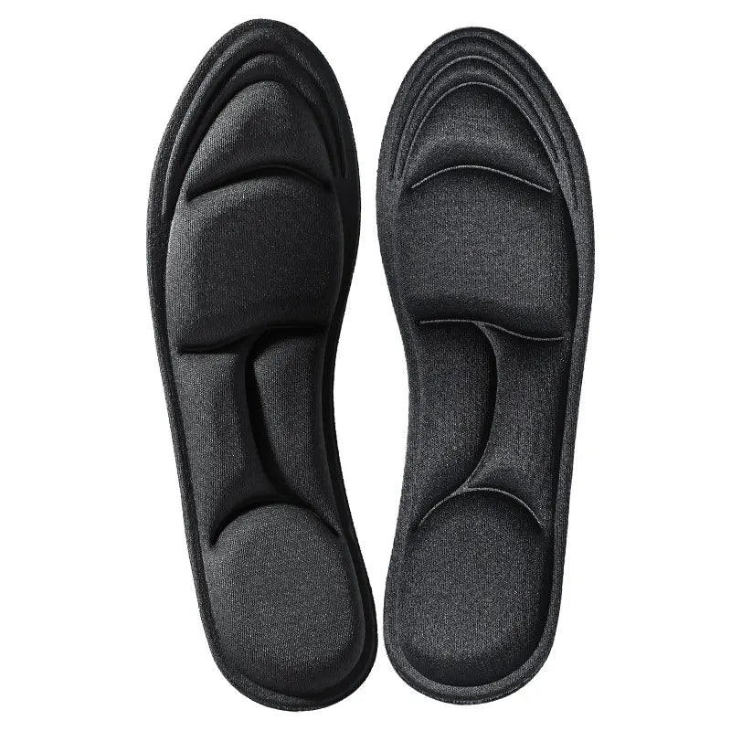 Pair of Ansoff 5D massage memory foam insoles for shoes, featuring breathable cushioning and orthopedic support for running and sports.
