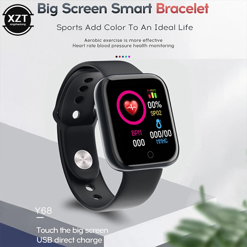 D20 Color Screen Smart Bracelet for Women Men's Multi-functional Smart Watch Y68 Heart Rate Blood Pressure Monitoring Watches